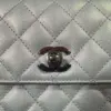 Chanel Coco Handbag Leather Light Grey Woman’s 23 cm product view 7