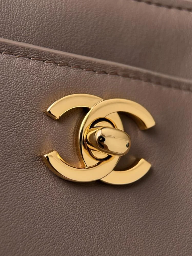 Chanel Archetype Shopping Tote Brown Gold Hardware product view 7