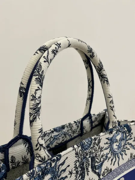 Dior Book Tote 36 cm — Blue and White Floral Pattern product view 5
