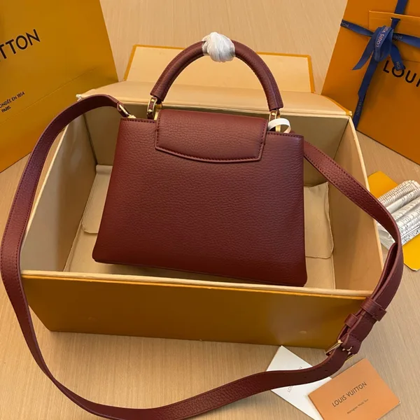 Louis Vuitton Capucines Woman’s Dark Red Handbags 27x21x10cm product view 2