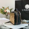 Chanel Vanity Case Black Yellow Box Form Handbags 19 cm product view 2
