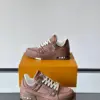 Louis Vuitton Men Brown Suede Leather Sneakers product view 3
