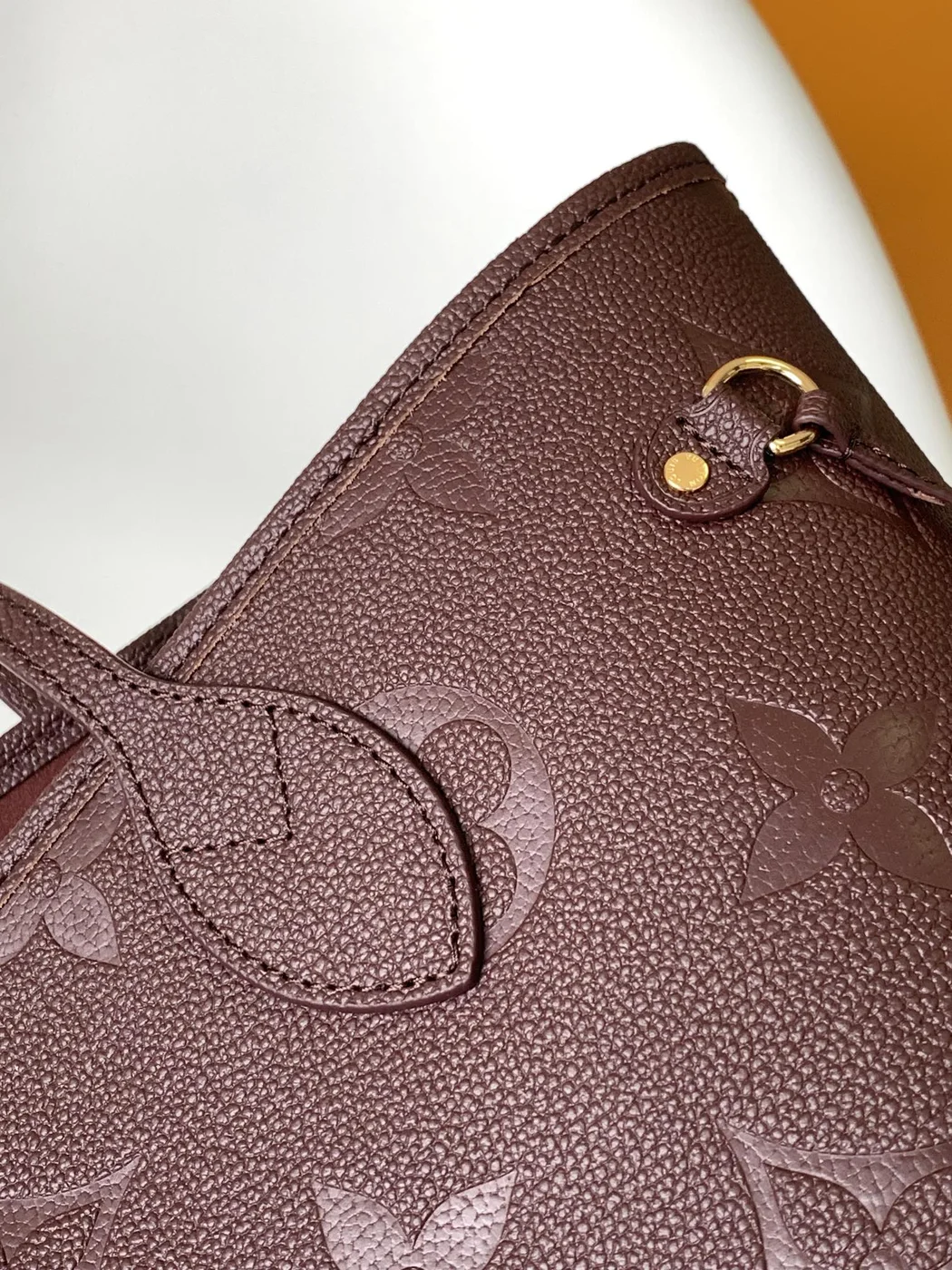 Louis Vuitton Neverfull MM Bag — Burgundy Embossed Monogram product view 2