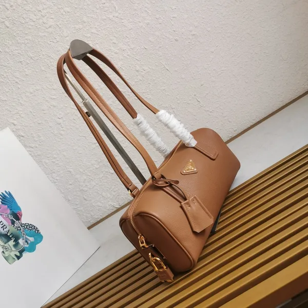 Prada Caramel Medium leather top-handle bag with padlock product view 2