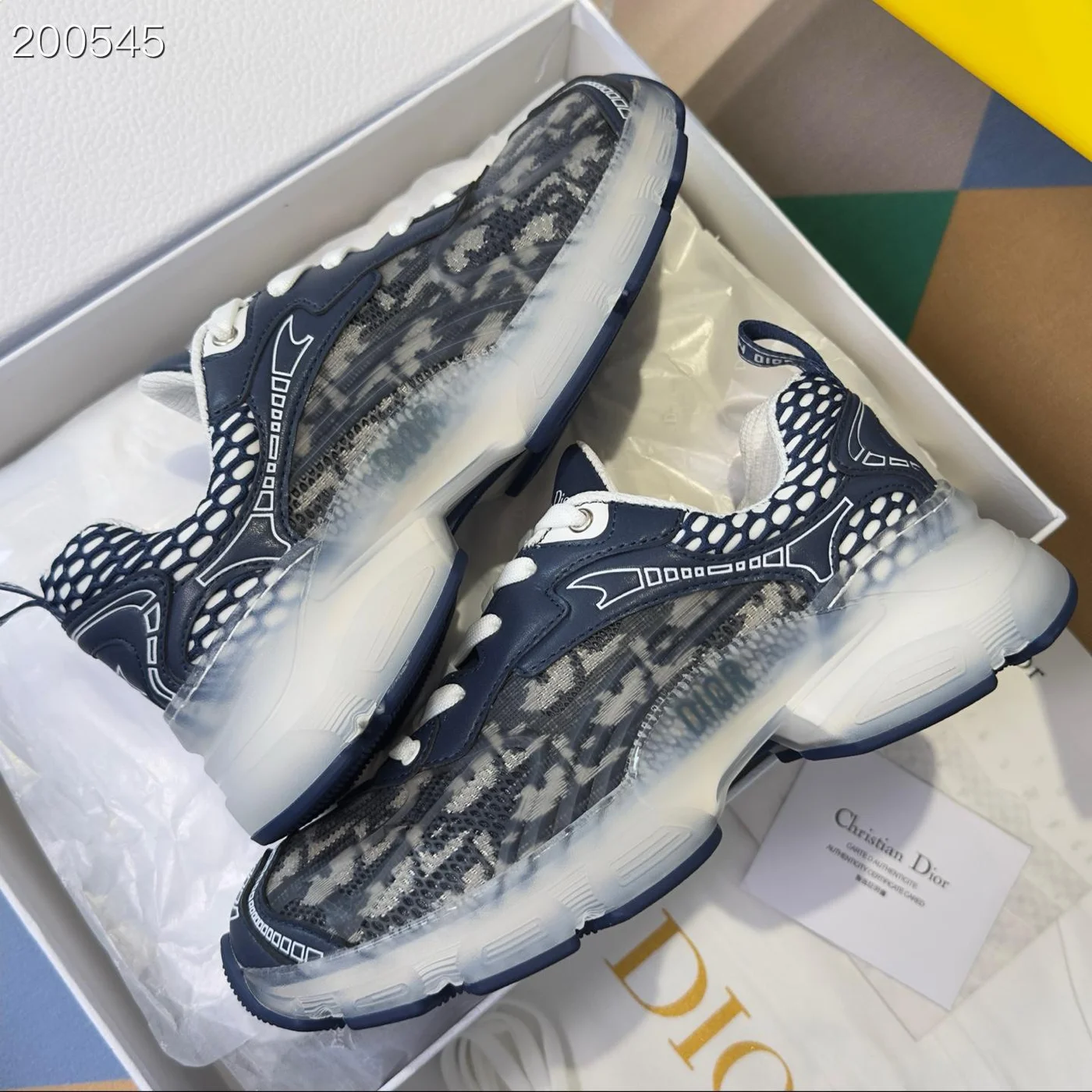 Dior Vibe sneakers in the Deep Blue Dior product view 1