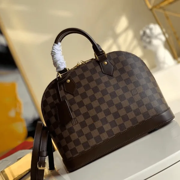 Louis Vuitton Damier Ebene Alma PM Bag Brown product photo