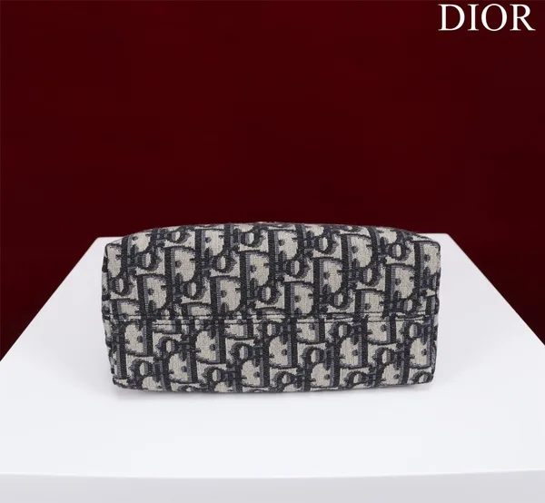 Dior Plaid Women’s Handbag, Glossy Leather, 20 cm product view 6