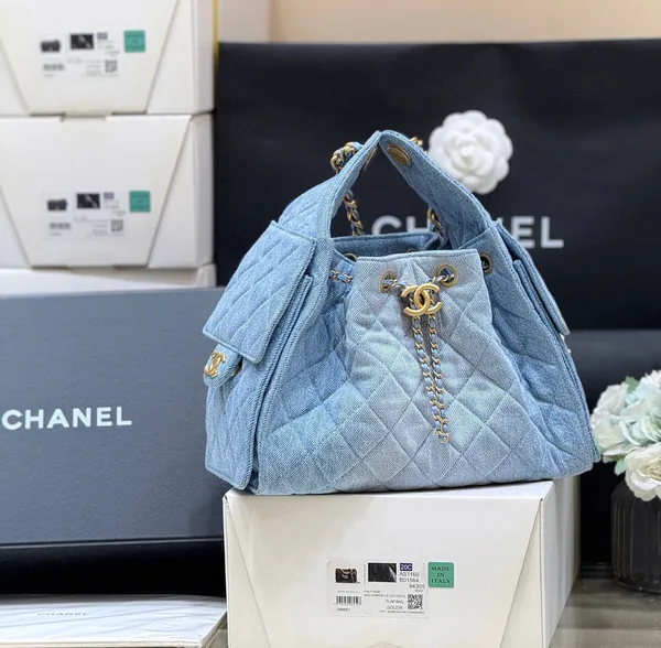 Chanel 25 Small In Blue 30 Denim Gold Hardware Bag product view 2