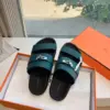 Hermès Women Green Sandals — Dark Teal Wide-Strap product view 3