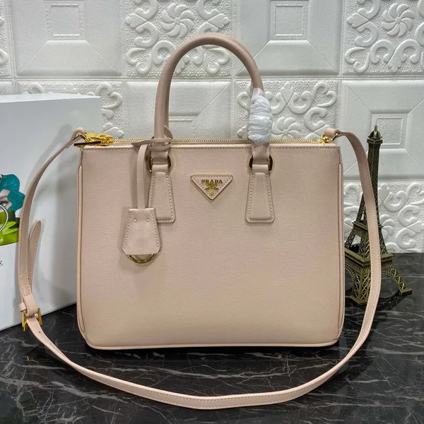 Prada Pra Galleria 32 Bag In Beige Saffiano Leather product photo