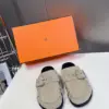 Hermès Women Suede Buckle Mules — Taupe product view 1