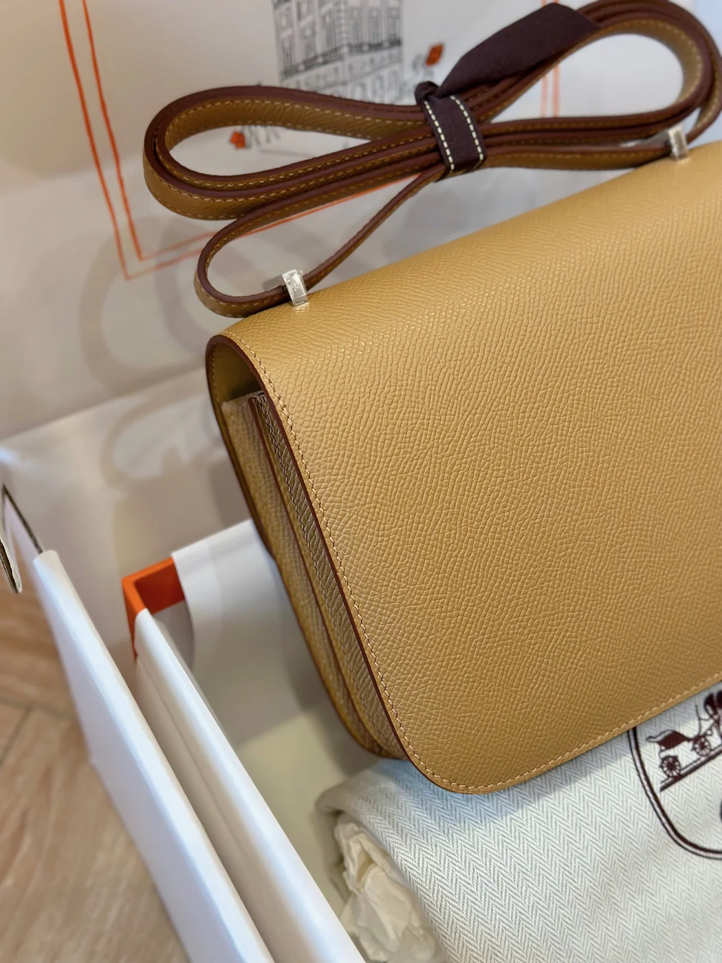 Hermès Constance 19 Brown Epson Leather Palladium Hardware Bag product view 5