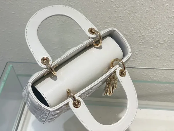 Dior Lady Abc Women’s Handbag White Soft Leather 20 cm product view 2