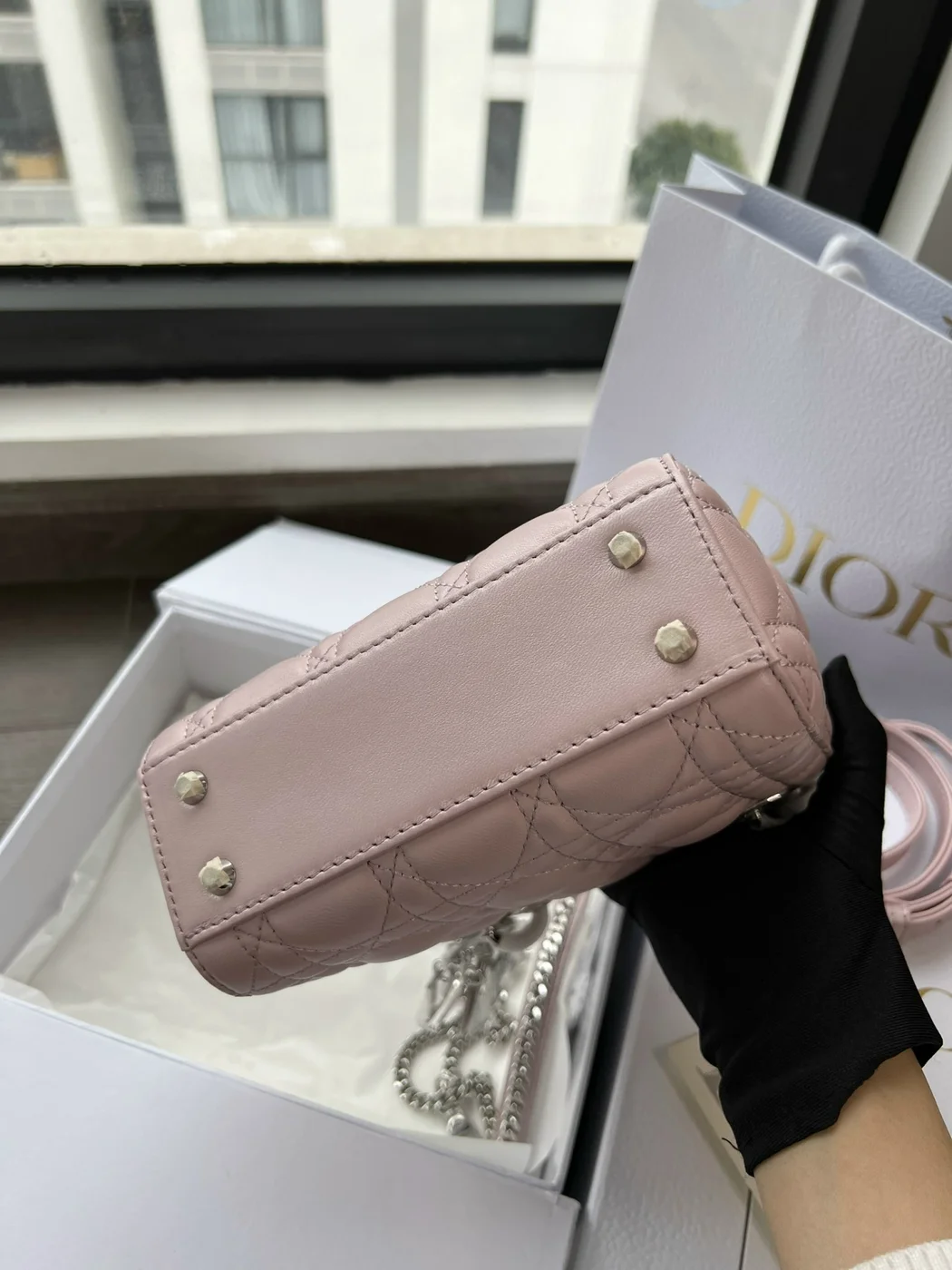 Dior Lady Mini 3-Pocket Handbag High- Pink 17 cm product view 3