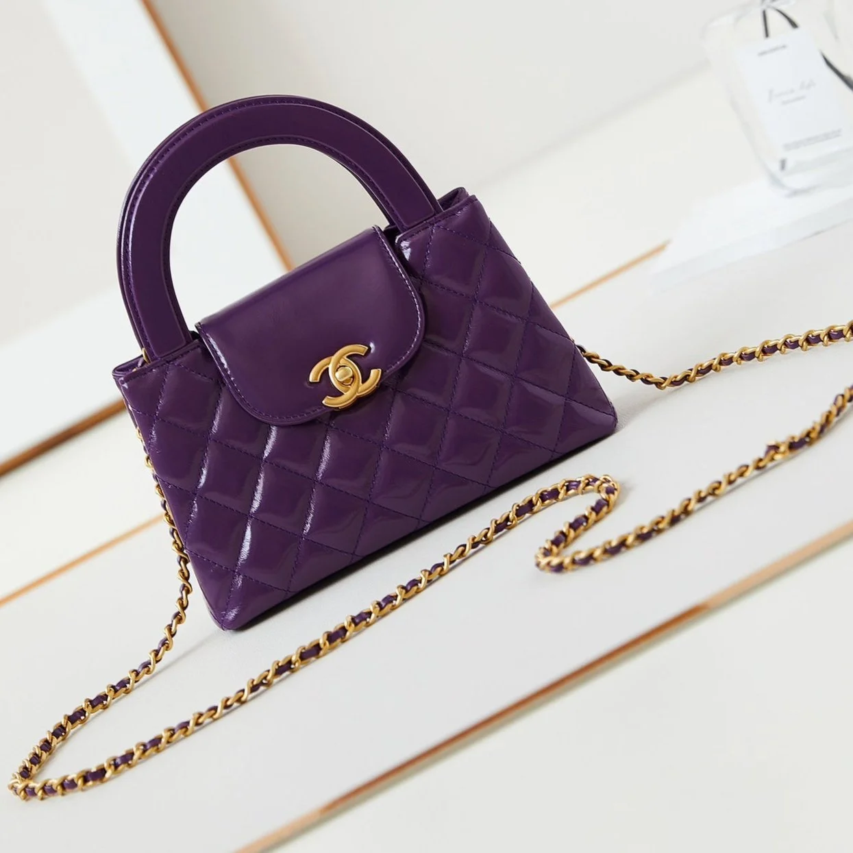 Chanel Kelly Mini 19 Bag In Indigo Purple Calfskin product view 1