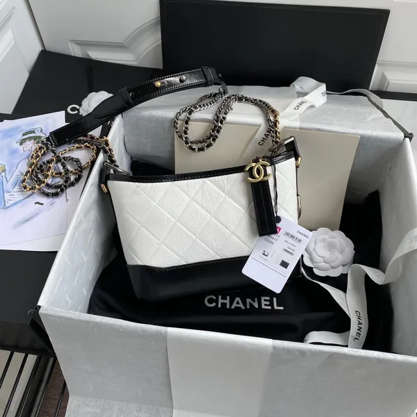 Chanel Gabrielle Mini 20 Hobo Bag In White Mix Black product photo