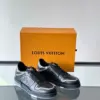 Louis Vuitton Men Sneakers — Black with Oval LV Side Detail product view 5