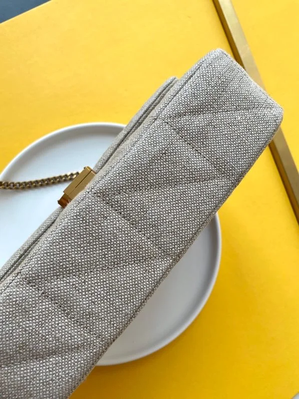 Saint Laurent Beige Suede Y Quilted Monogram Bag product view 9