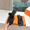 Hermès Women Black Leather Toe Loop Mules product view 6