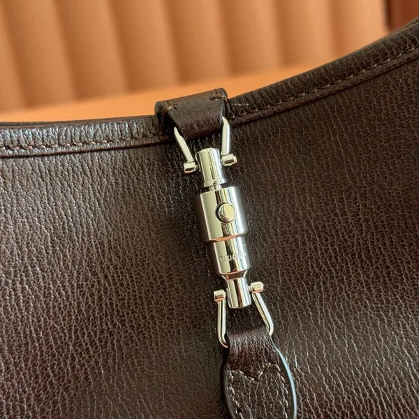 Gucci 26S Jackie Slim Shoulder Bag 27 In Dark Brown Calfskin product view 6
