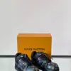 Louis Vuitton Men Black Leather Multicolor Logo Sneakers product view 5