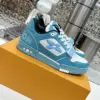 Louis Vuitton Women Sneakers — White and Turquoise Blue product view 6