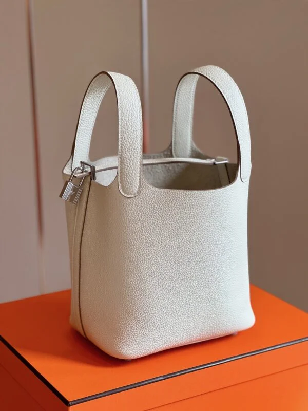 Hermès Picotin 18 White Togo Leather Silver Hardware Bag product view 6