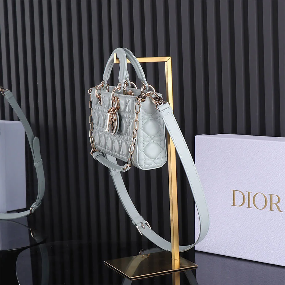 Dior Medium Blue Lady D-Joy Bag( product view 2