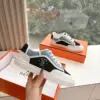 Hermès Women Black Blue Canvas And Leather Sneakers product view 4