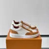 Louis Vuitton Men White Brown Suede Leather Sneakers product view 1