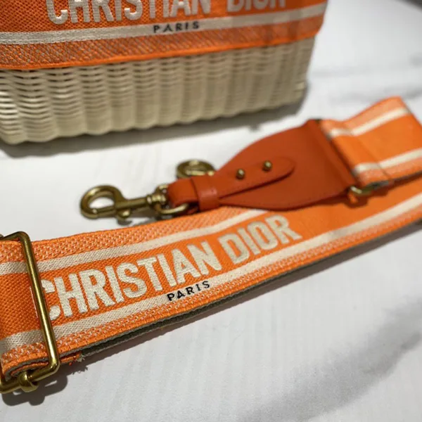 Dior Lady Wicker Bag — Orange Trim product view 3