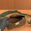 Louis Vuitton Multi Pochette Bag Brown Monogram with Green Strap product view 7
