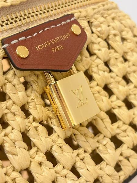 Louis Vuitton Vanity Chain Pouch in raffia product view 5