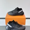 Louis Vuitton Men Black Knit Fabric Sneakers product view 4