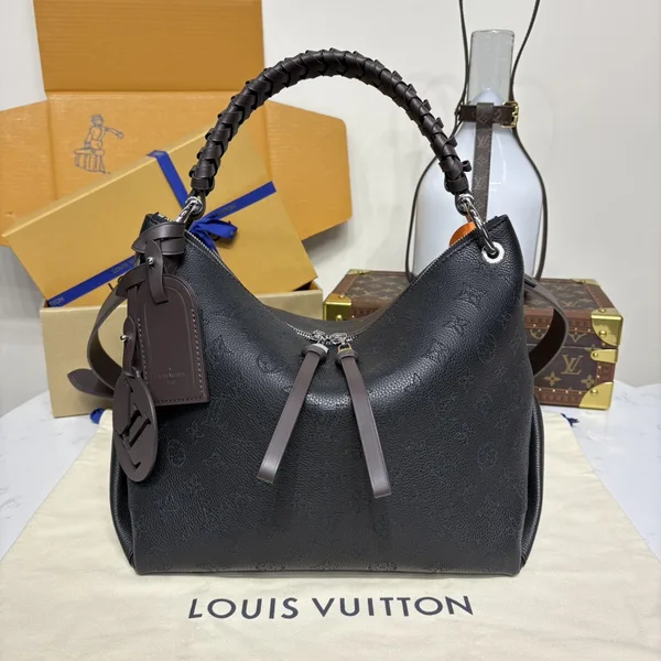 Louis Vuitton Black Mahina Beaubourg Hobo MM Bag product photo