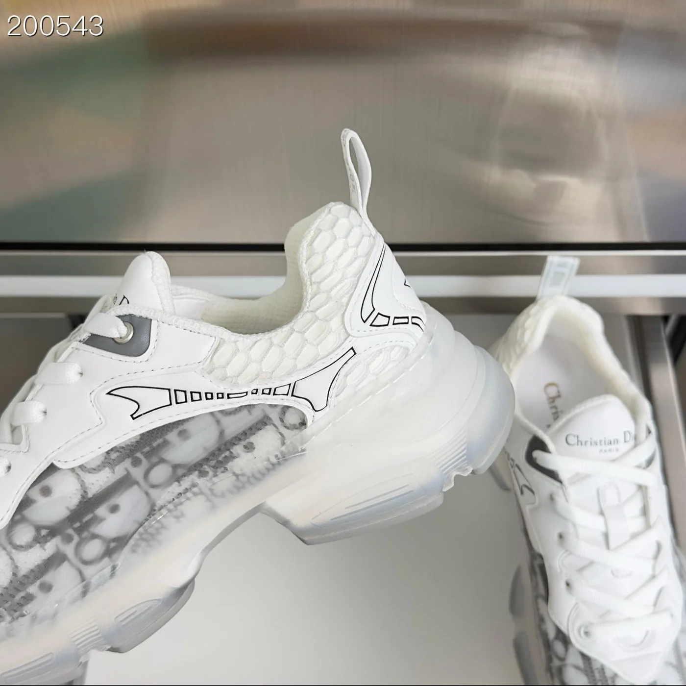 Dior Vibe Sneakers in white and gray product view 2