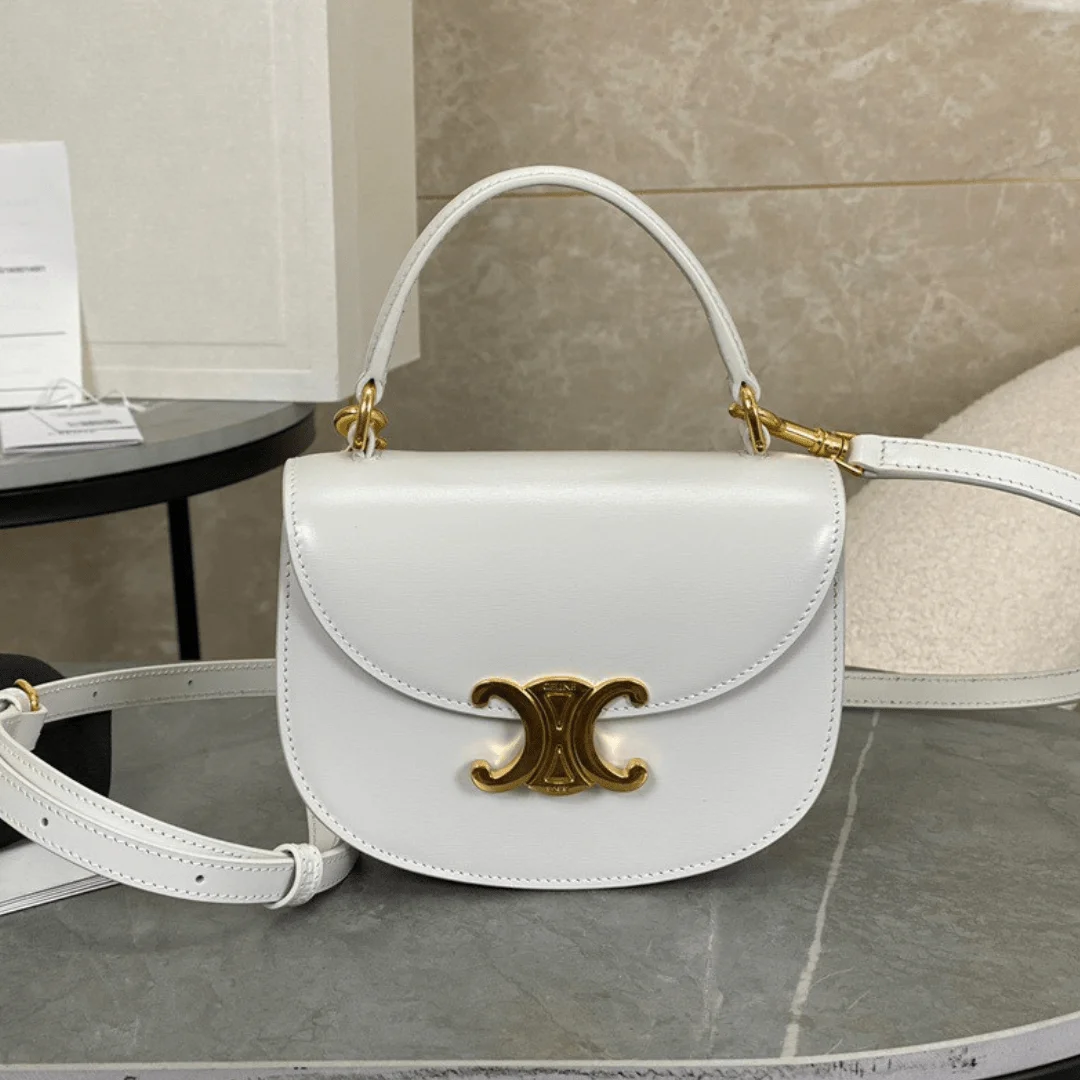 Celine Handle White Smooth Leather 15.5× .5x5cm Bag product view 1