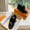 Louis Vuitton Women Black Leather Mesh Sneakers product view 4