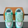 Louis Vuitton Men Mint Green Leather Sneakers product view 6