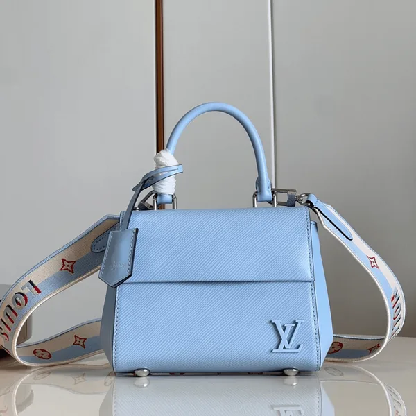 Louis Vuitton Clunny Blue Raised Pattern Handbags 20x16cm product photo
