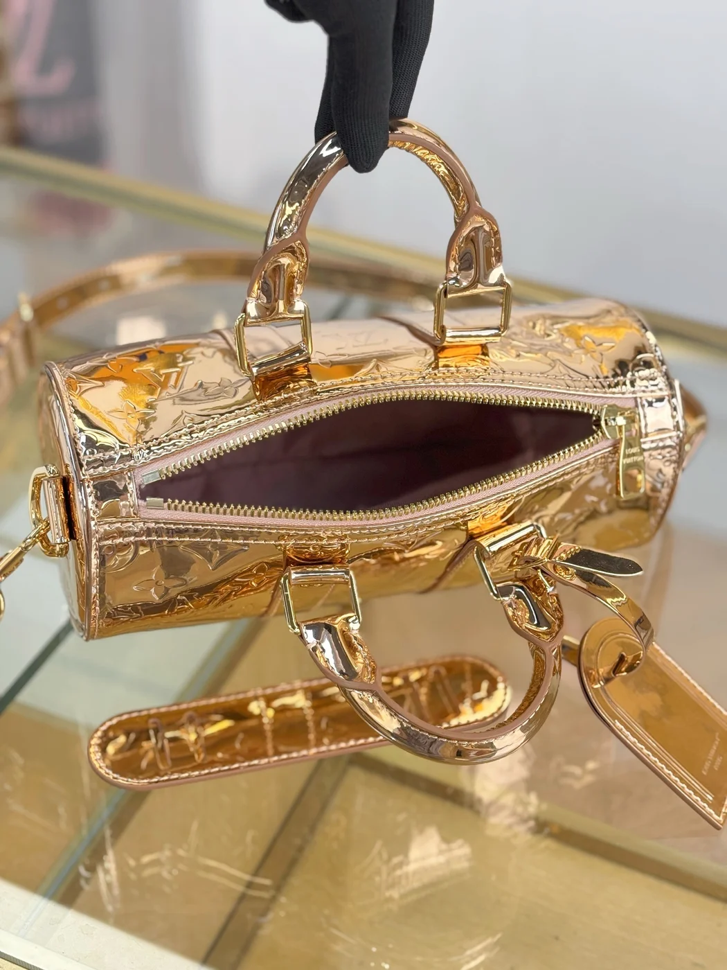 Louis Vuitton Limited Edition Gold Monogram Miroir Speedy 30 bag product view 6