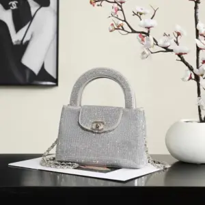 Chanel Mini Tote in Silvery Strass Gold Hardware product photo