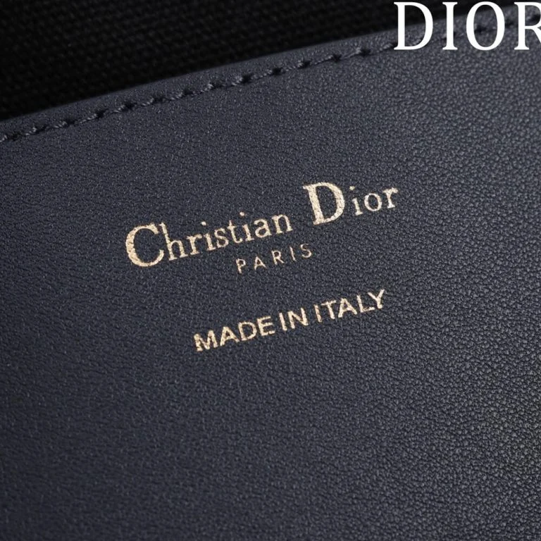 Dior Medium Signature Bucket Bag — Navy Blue Oblique Panels product view 6