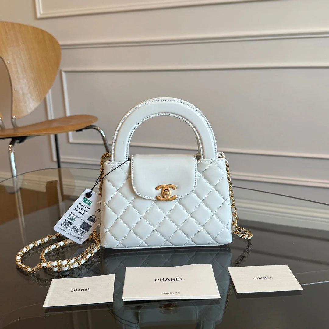 Chanel Kelly Bag 19 In White Calfskin Gold Hardware product view 1