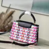 Louis Vuitton Capucines Plaid Pattern Handbags 27x18x9cm product view 3