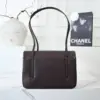 Chanel Preppy Coco Small Flap Bag in dark brown product view 4