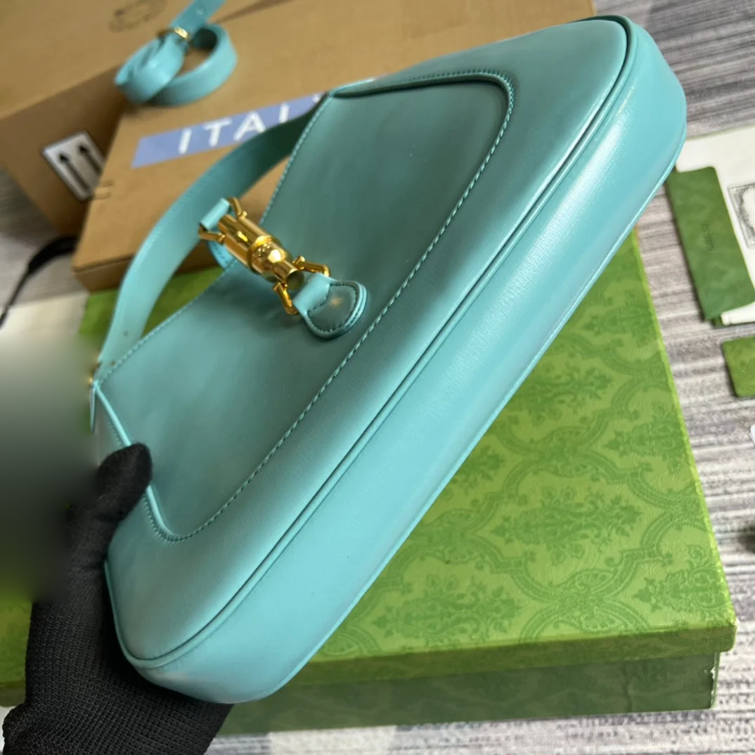 Gucci Jackie Small 28 Shoulder Bag In Blue Pastel Calfskin product view 7