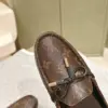 Louis Vuitton Women Brown Leather Loafers product view 6