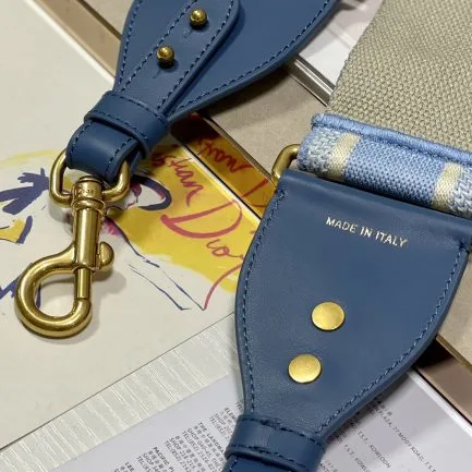 Dior Lady Wicker Bag — Blue Trim product view 7