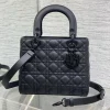 Dior Medium Lady Bag in Matte Black product view 1